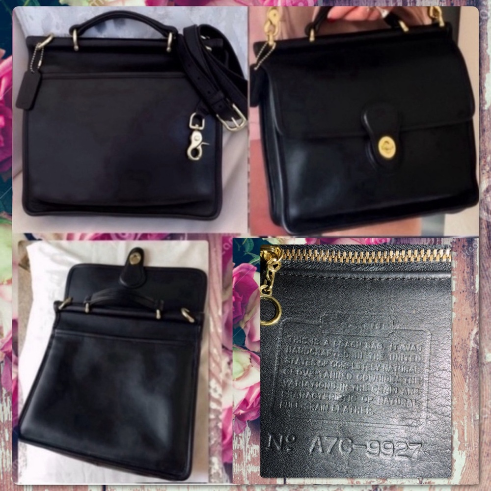 COACH VINTAGE WILLIS BLACK CROSSBODY BAG 9927 - Picture 13 of 14